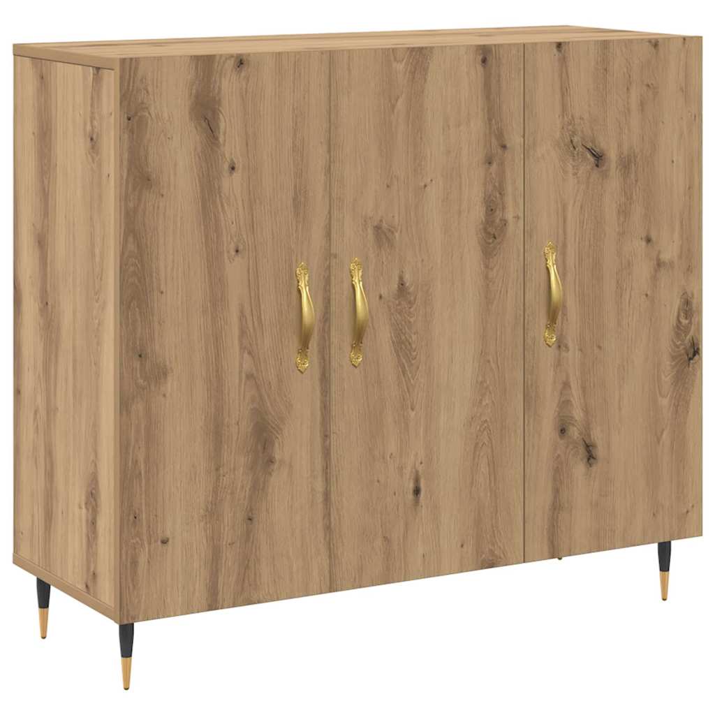 Dressoir Artisan Eiken 90 x 34 x 80 cm Bewerkt hout is nu te koop bij PeponiXL, paradijselijk wonen!