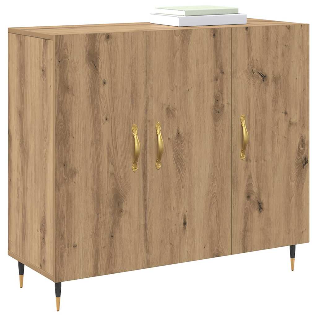 Dressoir Artisan Eiken 90 x 34 x 80 cm Bewerkt hout is nu te koop bij PeponiXL, paradijselijk wonen!