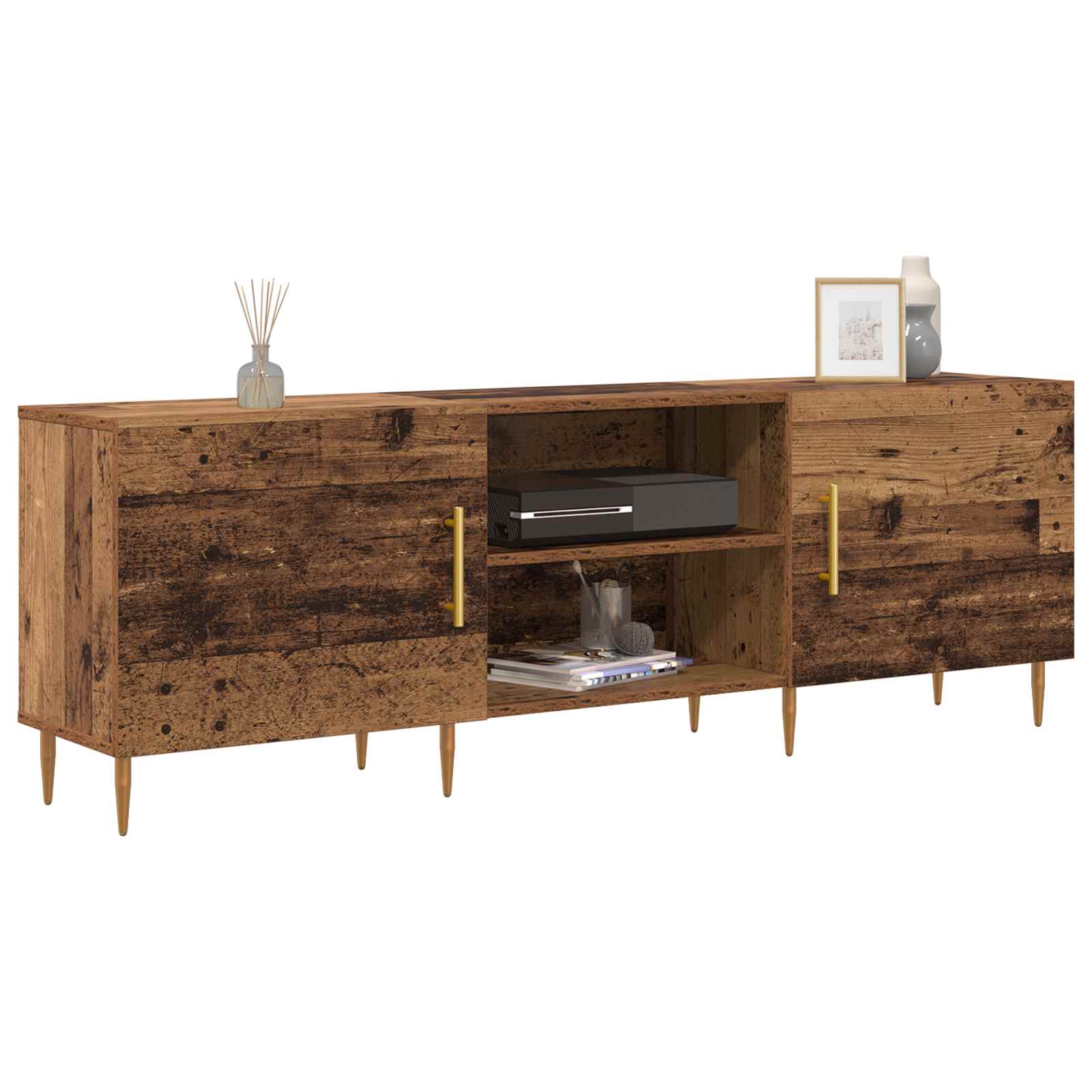 TV-kast Oud hout 150 x 30 x 50 cm Bewerkt hout is nu te koop bij PeponiXL, paradijselijk wonen!