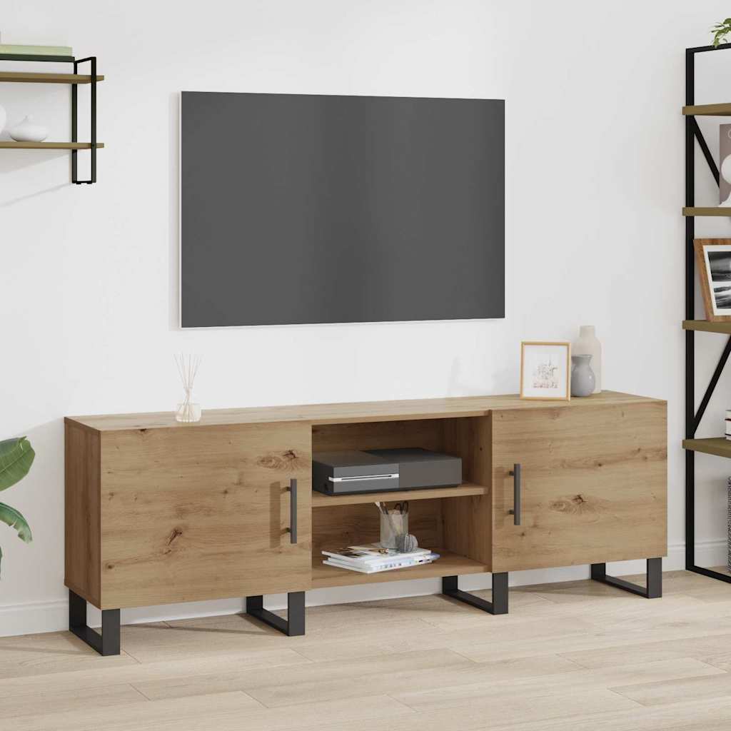 TV-kast Artisan Eiken 150 x 30 x 50 cm Bewerkt hout is nu te koop bij PeponiXL, paradijselijk wonen!