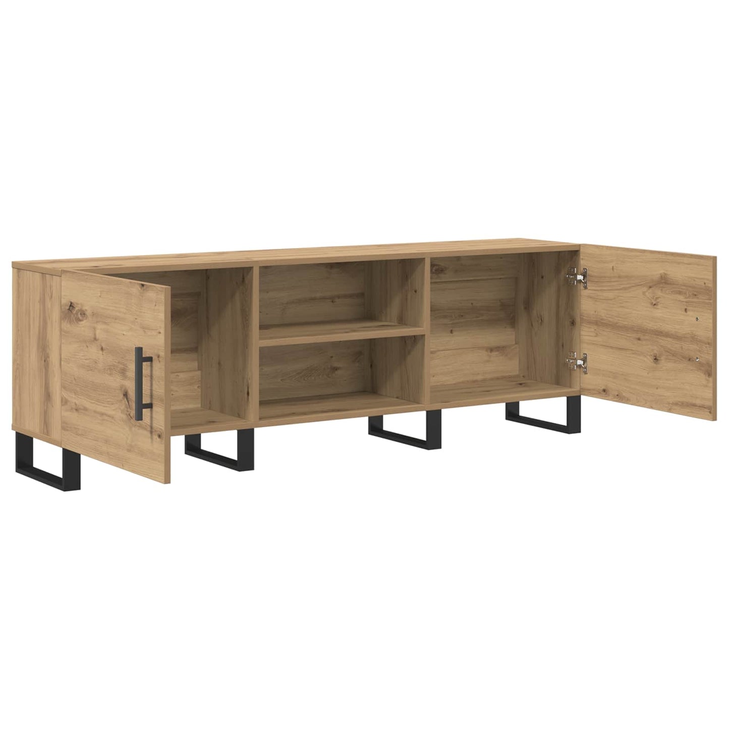 TV-kast 150 x 30 x 50 cm Artisan Eiken Bewerkt hout is nu te koop bij PeponiXL, paradijselijk wonen!