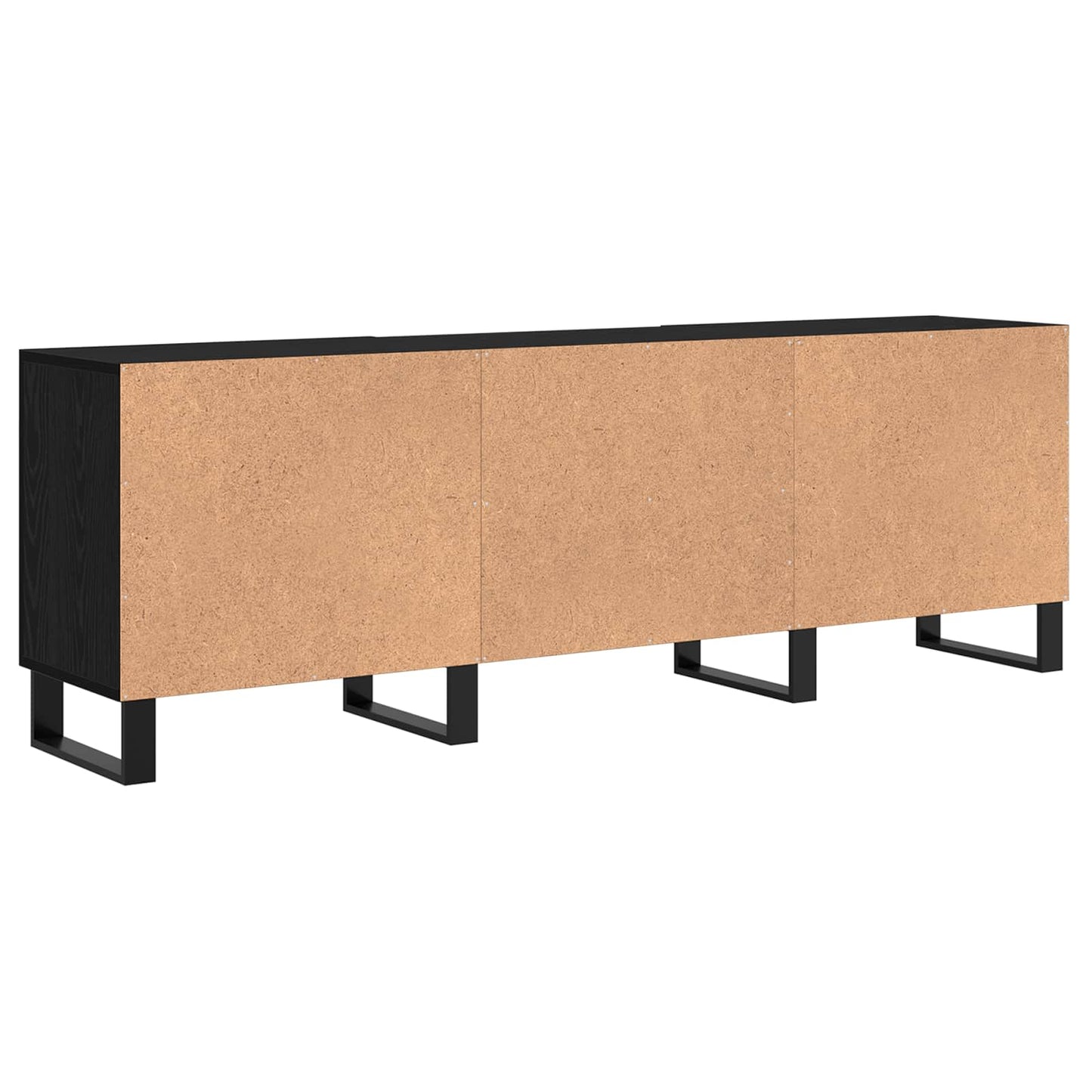 TV-kast Zwart Eiken 150 x 30 x 50 cm Bewerkt hout is nu te koop bij PeponiXL, paradijselijk wonen!