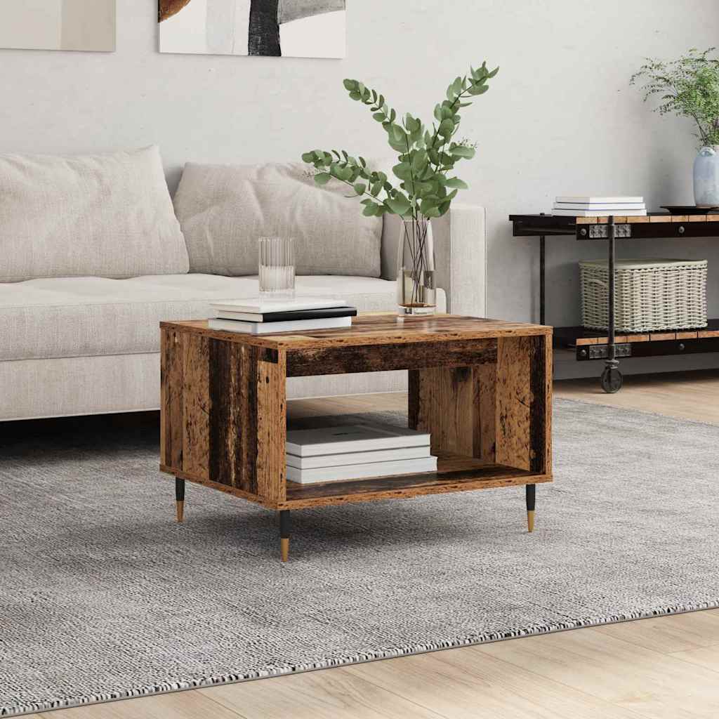Salontafel Oud hout 60 x 50 x 40 cm Bewerkt hout is nu te koop bij PeponiXL, paradijselijk wonen!