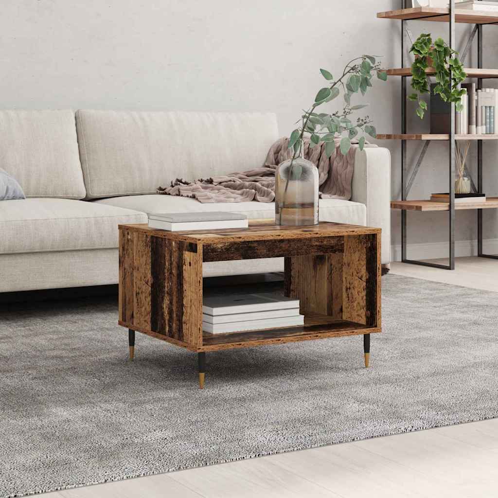 Salontafel Oud hout 60 x 50 x 40 cm Bewerkt hout is nu te koop bij PeponiXL, paradijselijk wonen!