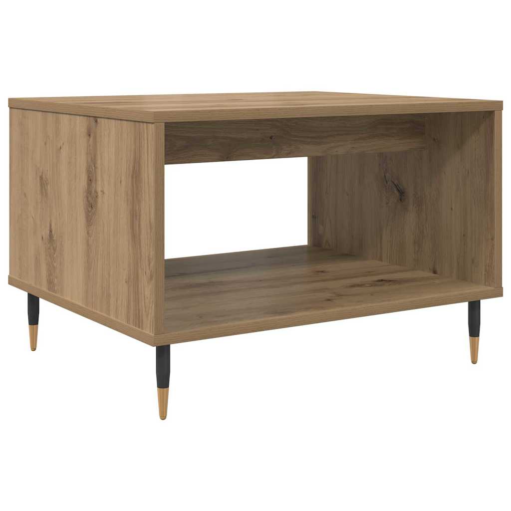 Salontafel artisanaal eikenkleurig 60 x 50 x 40 cm Bewerkt hout is nu te koop bij PeponiXL, paradijselijk wonen!