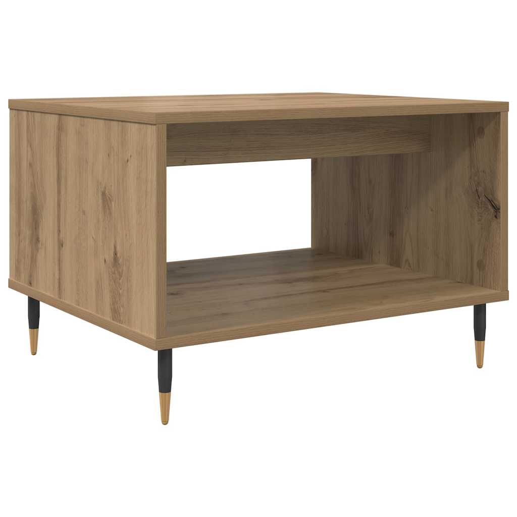 Salontafel artisanaal eikenkleurig 60 x 50 x 40 cm Bewerkt hout is nu te koop bij PeponiXL, paradijselijk wonen!
