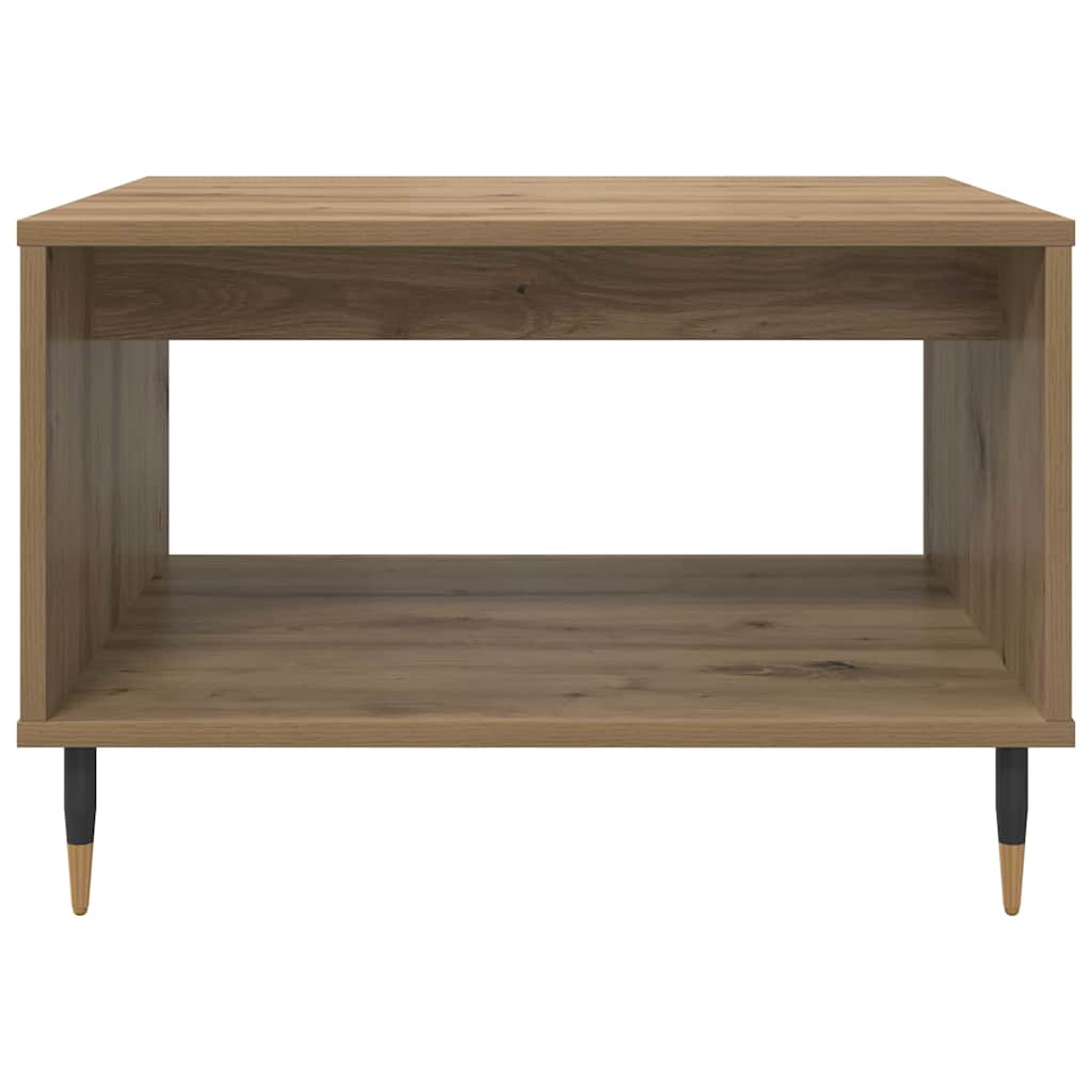 Salontafel artisanaal eikenkleurig 60 x 50 x 40 cm Bewerkt hout is nu te koop bij PeponiXL, paradijselijk wonen!