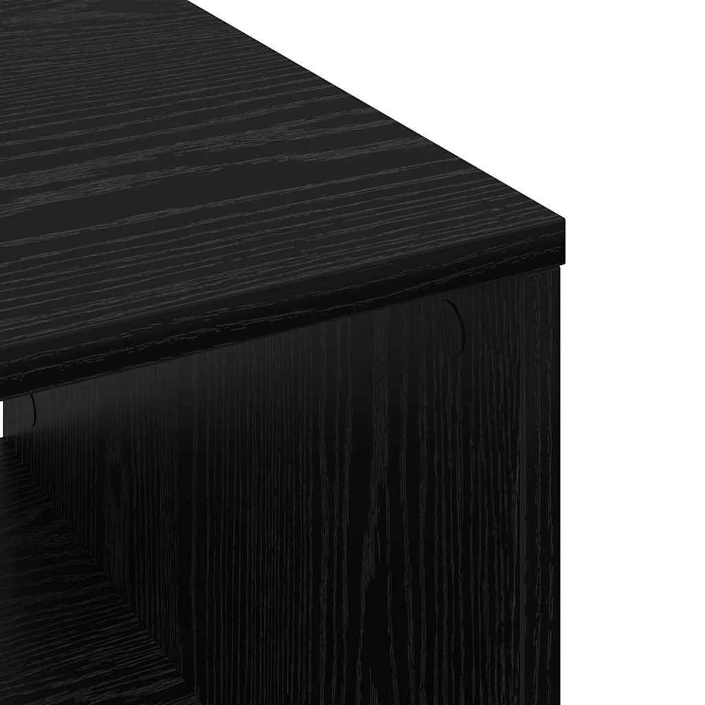 Salontafel Zwart eiken 60 x 50 x 40 cm Bewerkt hout is nu te koop bij PeponiXL, paradijselijk wonen!