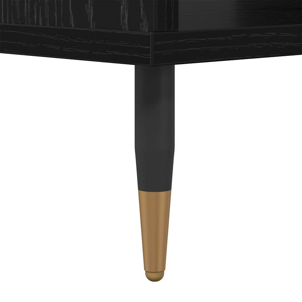 Salontafel Zwart eiken 60 x 50 x 40 cm Bewerkt hout is nu te koop bij PeponiXL, paradijselijk wonen!