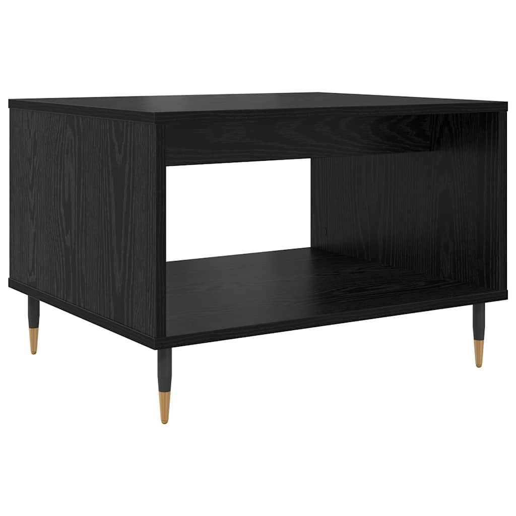 Salontafel Zwart eiken 60 x 50 x 40 cm Bewerkt hout is nu te koop bij PeponiXL, paradijselijk wonen!