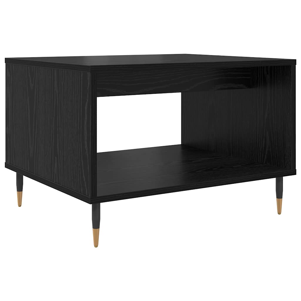 Salontafel Zwart eiken 60 x 50 x 40 cm Bewerkt hout is nu te koop bij PeponiXL, paradijselijk wonen!