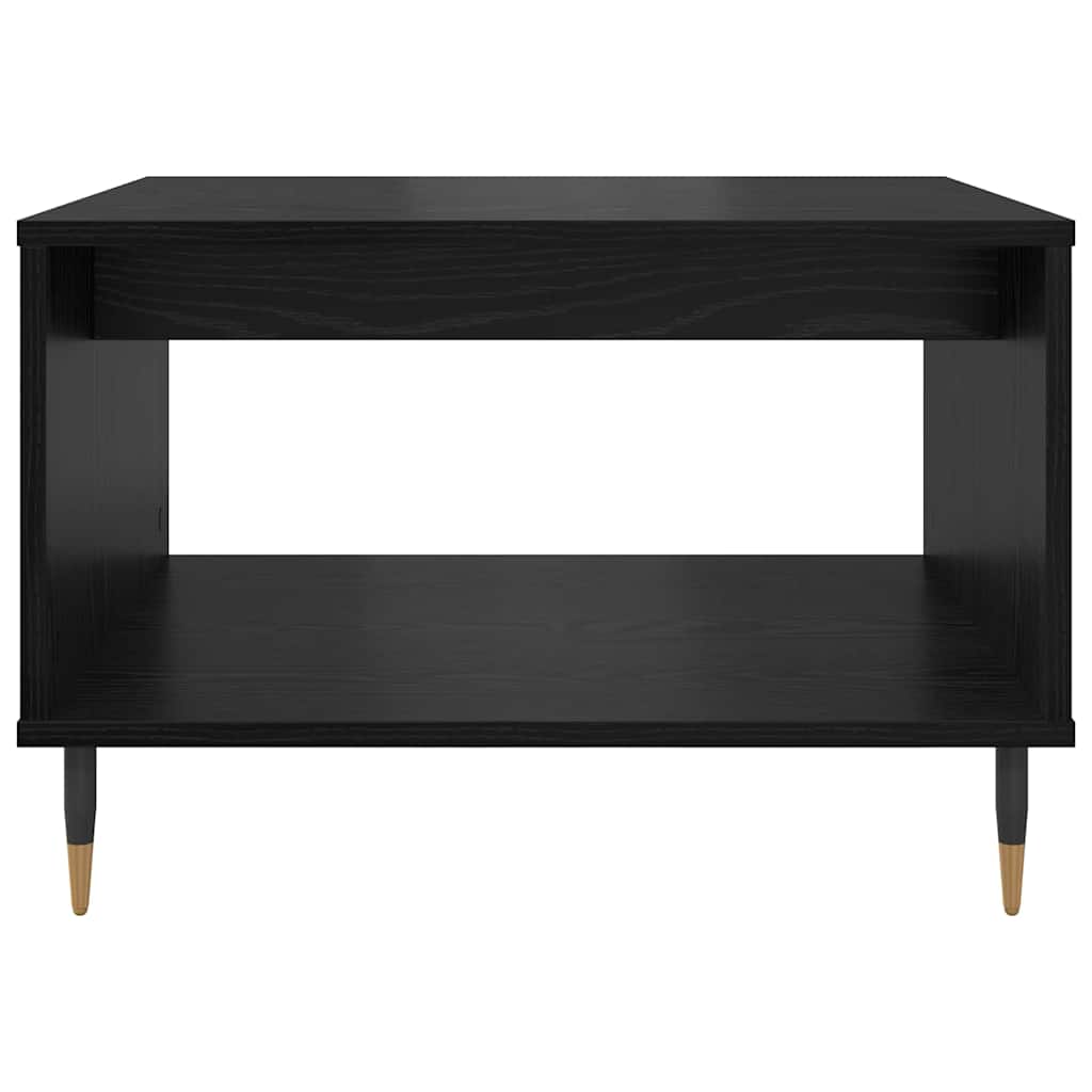 Salontafel Zwart eiken 60 x 50 x 40 cm Bewerkt hout is nu te koop bij PeponiXL, paradijselijk wonen!