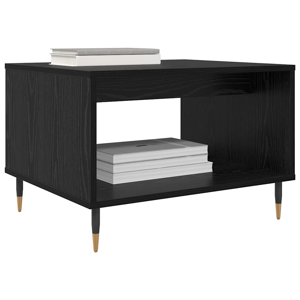 Salontafel Zwart eiken 60 x 50 x 40 cm Bewerkt hout is nu te koop bij PeponiXL, paradijselijk wonen!