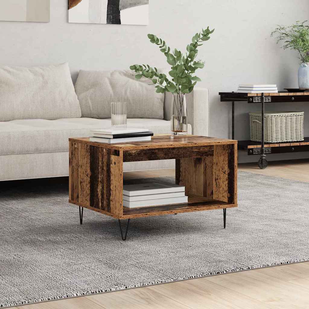 Salontafel Oud hout 60 x 50 x 40 cm Bewerkt hout is nu te koop bij PeponiXL, paradijselijk wonen!