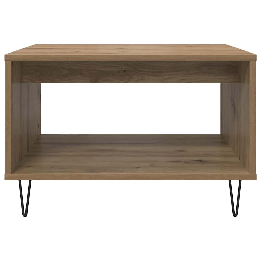 Salontafel artisanaal eikenkleurig 60 x 50 x 40 cm Bewerkt hout is nu te koop bij PeponiXL, paradijselijk wonen!