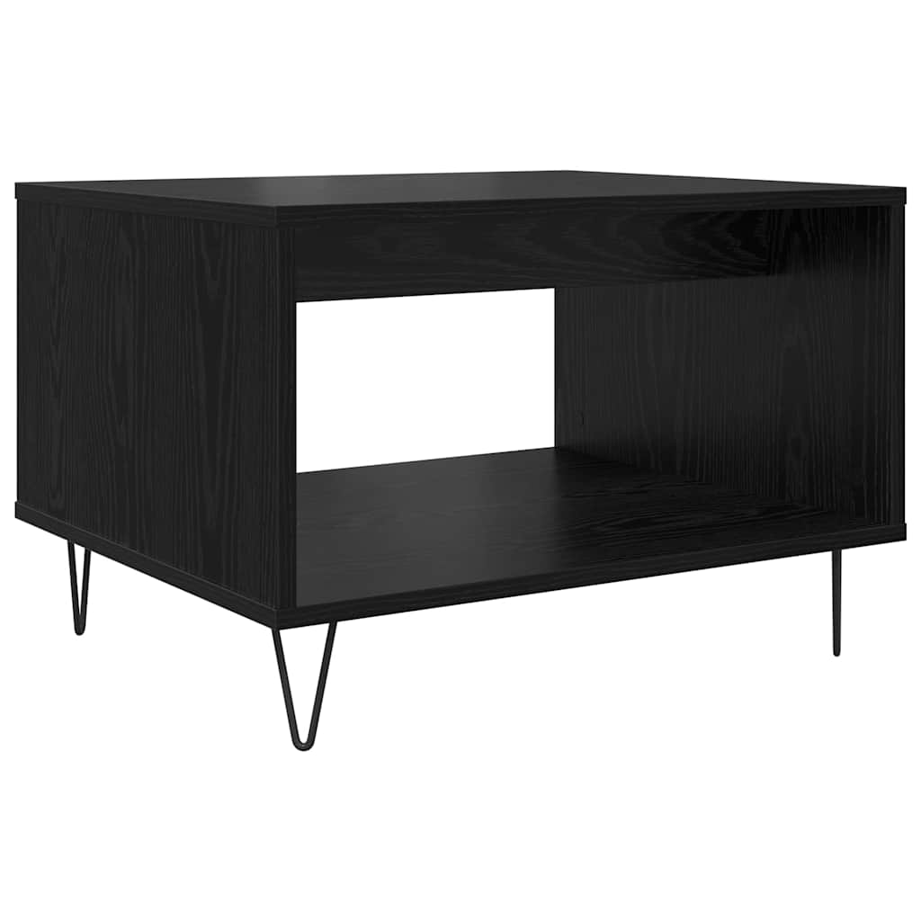 Salontafel Zwart eiken 60 x 50 x 40 cm Bewerkt hout is nu te koop bij PeponiXL, paradijselijk wonen!