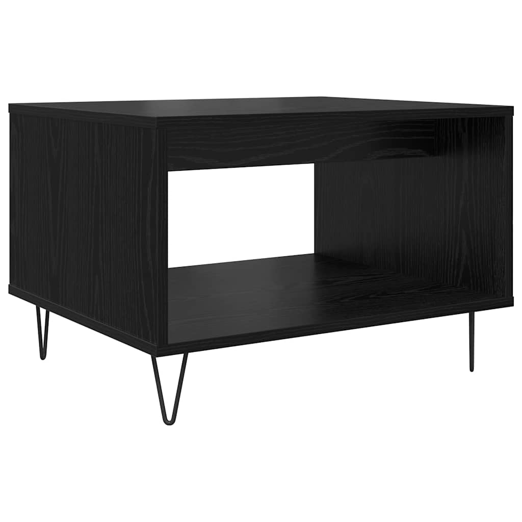 Salontafel Zwart eiken 60 x 50 x 40 cm Bewerkt hout is nu te koop bij PeponiXL, paradijselijk wonen!