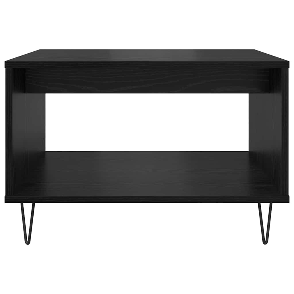 Salontafel Zwart eiken 60 x 50 x 40 cm Bewerkt hout is nu te koop bij PeponiXL, paradijselijk wonen!