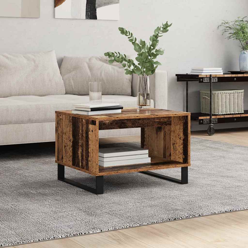 Salontafel Oud hout 60 x 50 x 40 cm Bewerkt hout is nu te koop bij PeponiXL, paradijselijk wonen!