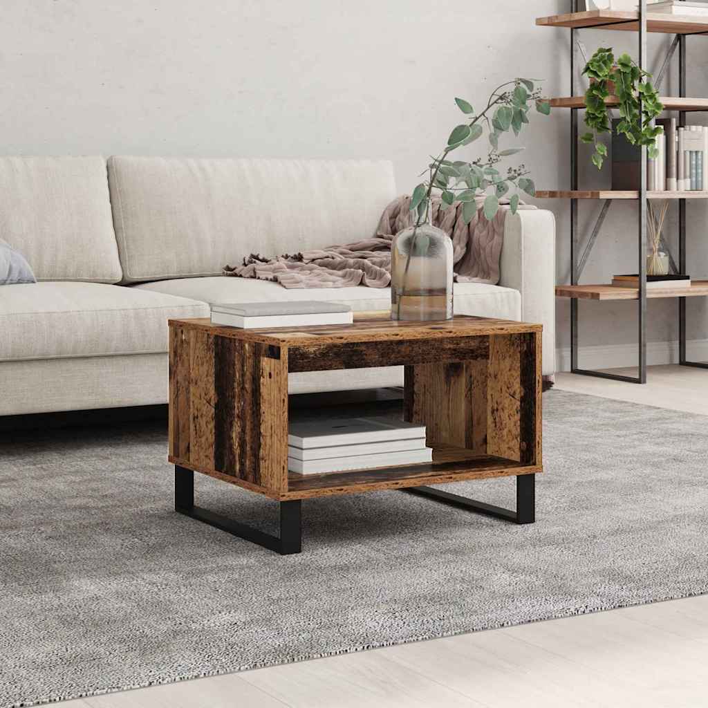 Salontafel Oud hout 60 x 50 x 40 cm Bewerkt hout is nu te koop bij PeponiXL, paradijselijk wonen!