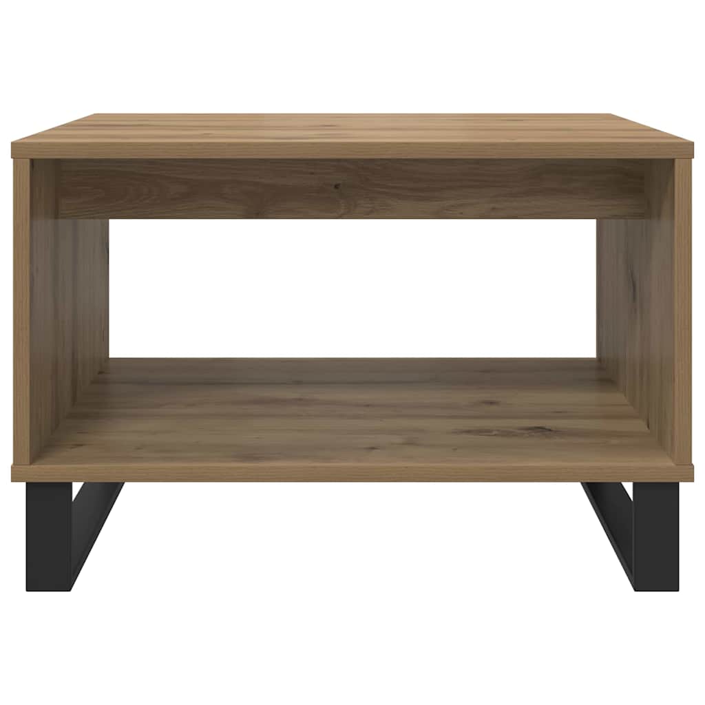 Salontafel artisanaal eikenkleurig 60 x 50 x 40 cm Bewerkt hout is nu te koop bij PeponiXL, paradijselijk wonen!