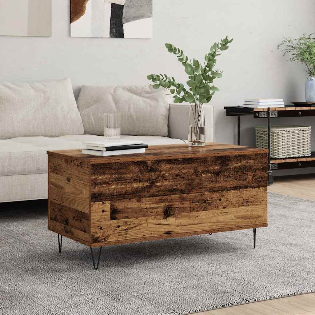 Salontafel Oud hout 90 x 44.5 x 45 cm Bewerkt hout is nu te koop bij PeponiXL, paradijselijk wonen!