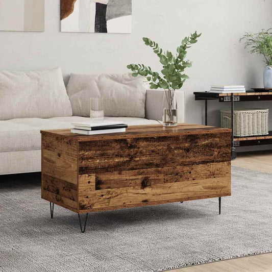 Salontafel Oud hout 90 x 44.5 x 45 cm Bewerkt hout is nu te koop bij PeponiXL, paradijselijk wonen!