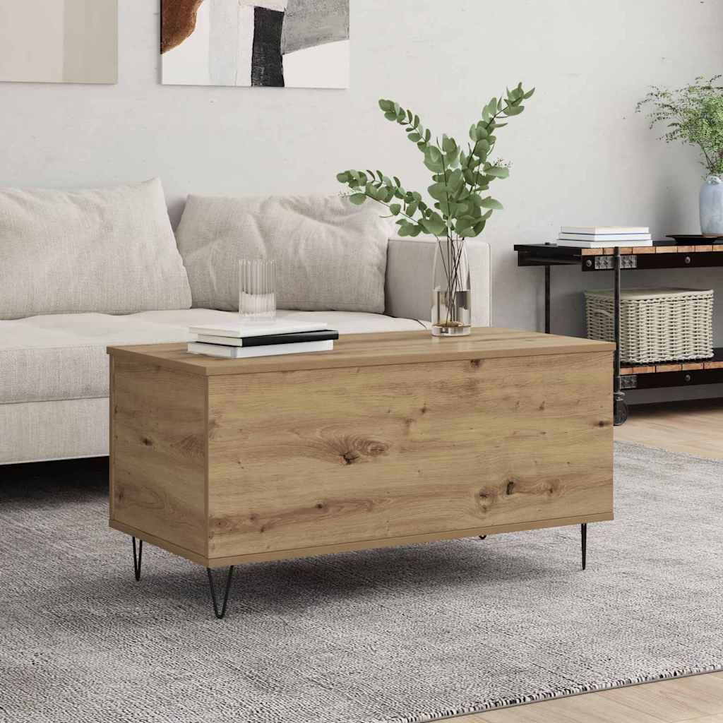 Salontafel artisanaal eikenkleurig 90 x 44.5 x 45 cm is nu te koop bij PeponiXL, paradijselijk wonen!
