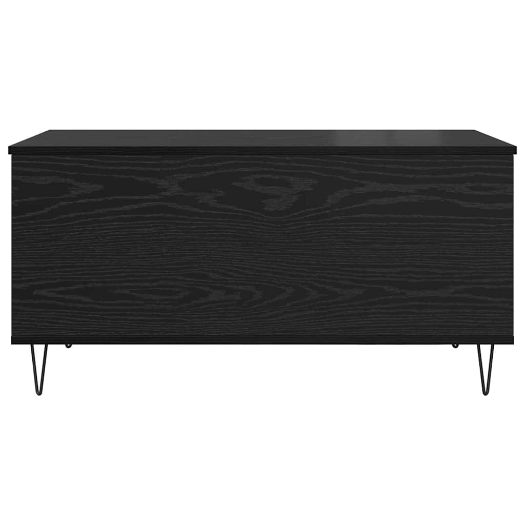 Salontafel Zwart eiken 90 x 44.5 x 45 cm Bewerkt hout is nu te koop bij PeponiXL, paradijselijk wonen!
