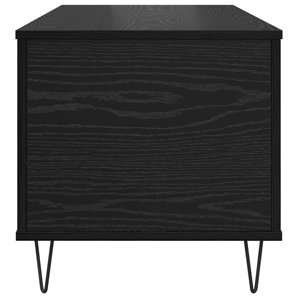 Salontafel Zwart eiken 90 x 44.5 x 45 cm Bewerkt hout is nu te koop bij PeponiXL, paradijselijk wonen!