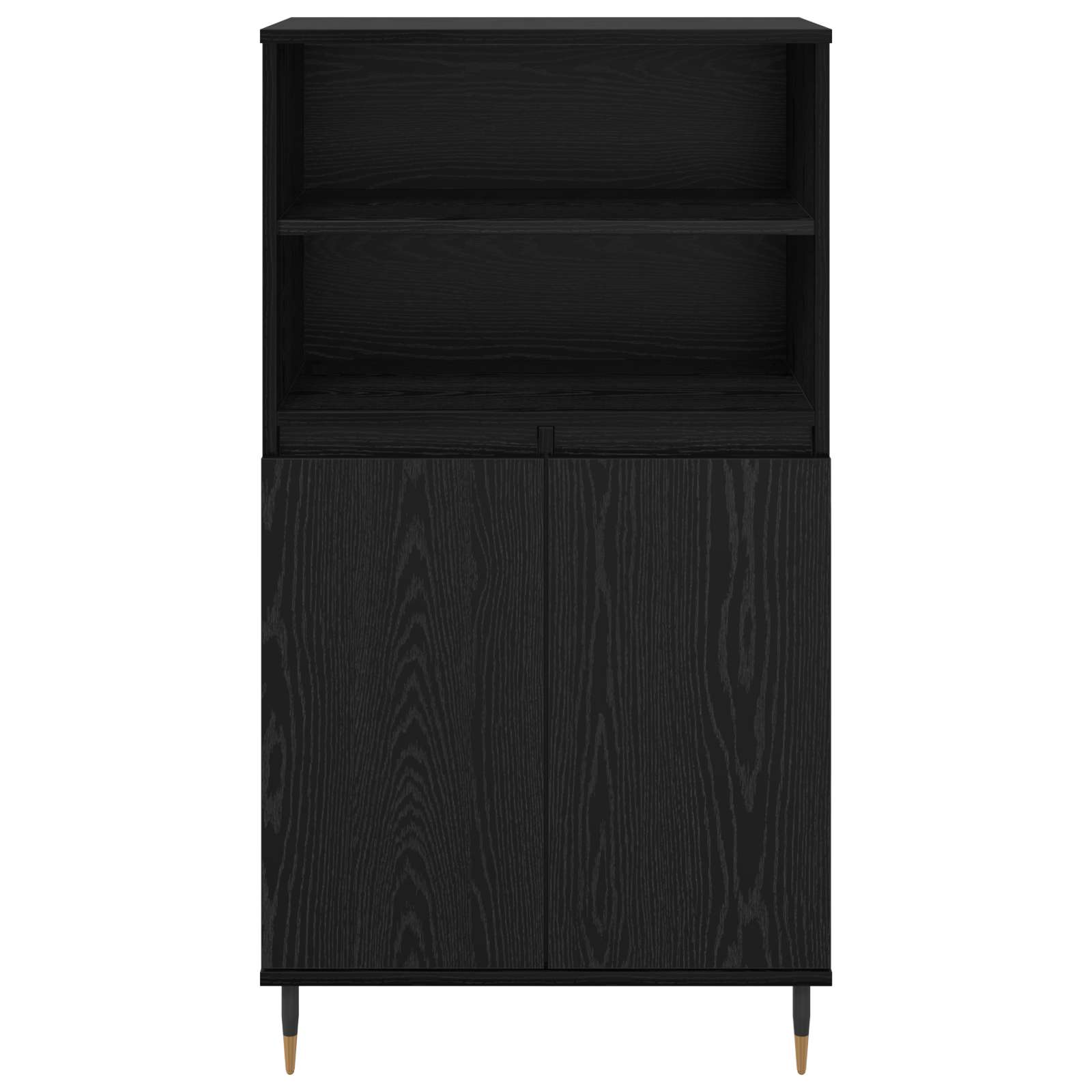 Highboard Zwart 60 x 36 x 110 cm Bewerkt hout is nu te koop bij PeponiXL, paradijselijk wonen!