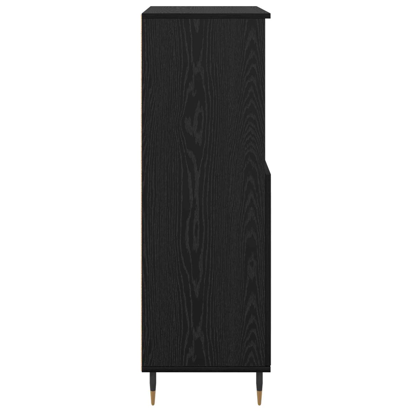 Highboard Zwart 60 x 36 x 110 cm Bewerkt hout is nu te koop bij PeponiXL, paradijselijk wonen!