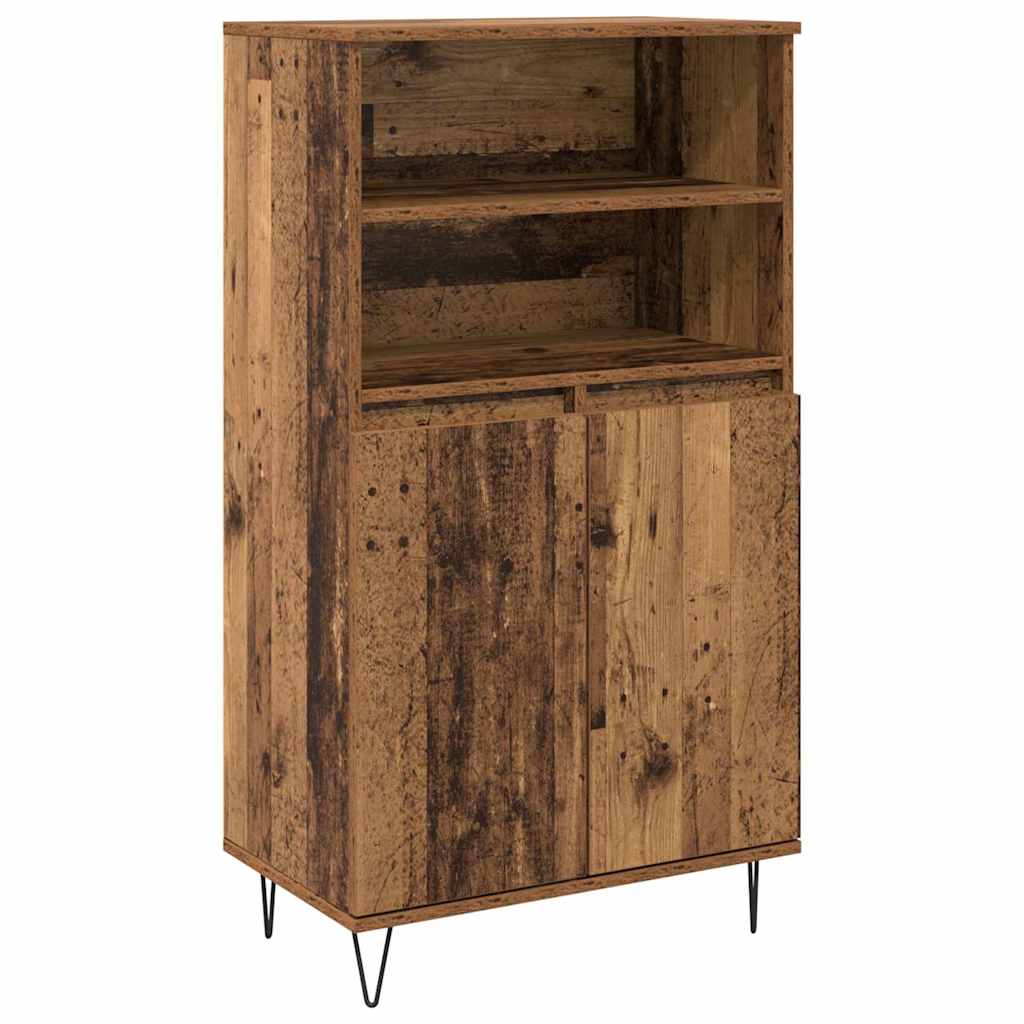 Highboard Bruin 60 x 36 x 110 cm Bewerkt hout is nu te koop bij PeponiXL, paradijselijk wonen!