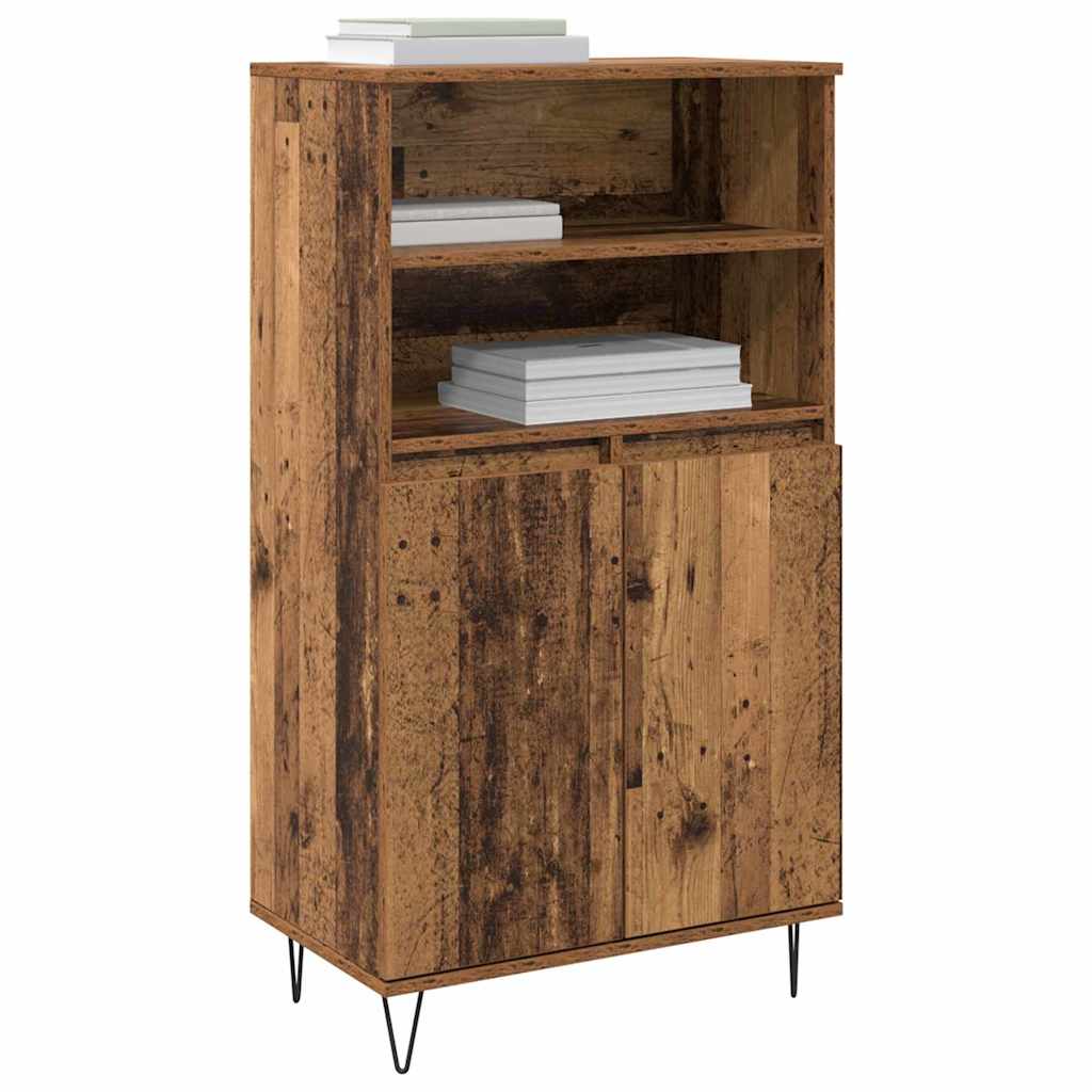Highboard Bruin 60 x 36 x 110 cm Bewerkt hout is nu te koop bij PeponiXL, paradijselijk wonen!
