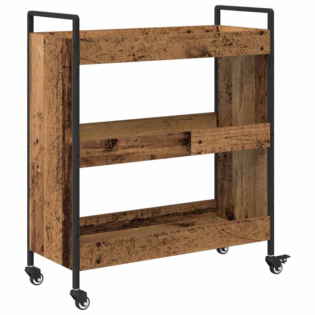 Keuken Trolley Oudhout 70 x 30 x 82 cm Bewerkt hout is nu te koop bij PeponiXL, paradijselijk wonen!