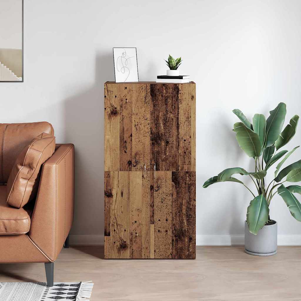 Kantoorkast met plank Zwart Eiken 60 x 32 x 115 cm Bewerkt hout is nu te koop bij PeponiXL, paradijselijk wonen!