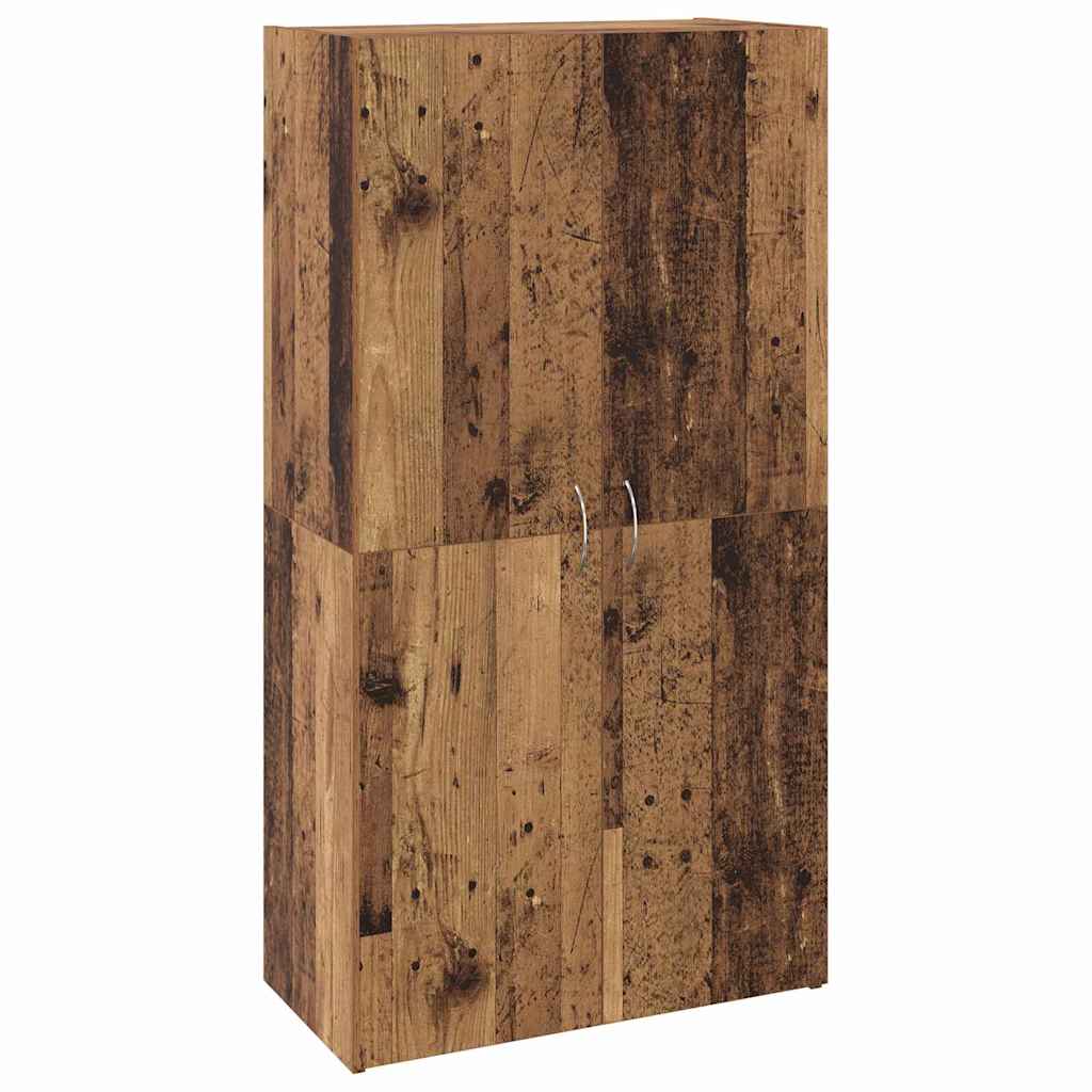 Kantoorkast met plank Zwart Eiken 60 x 32 x 115 cm Bewerkt hout is nu te koop bij PeponiXL, paradijselijk wonen!