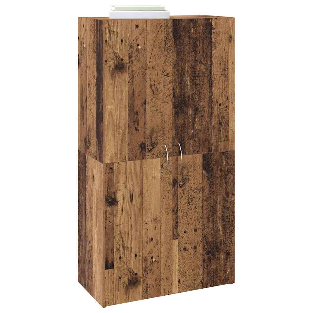 Kantoorkast met plank Zwart Eiken 60 x 32 x 115 cm Bewerkt hout is nu te koop bij PeponiXL, paradijselijk wonen!