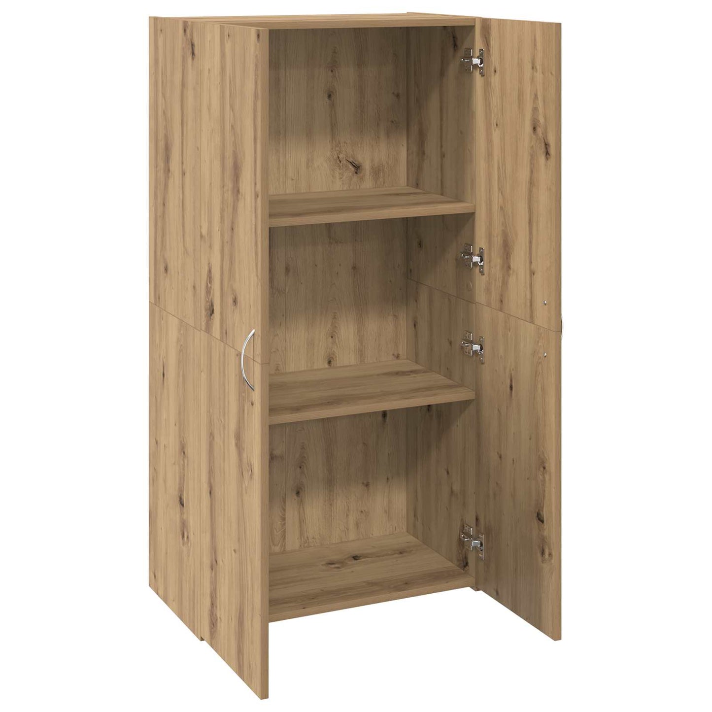 Kantoorkast Artisanaal eiken 60 x 32 x 115 cm Bewerkt hout