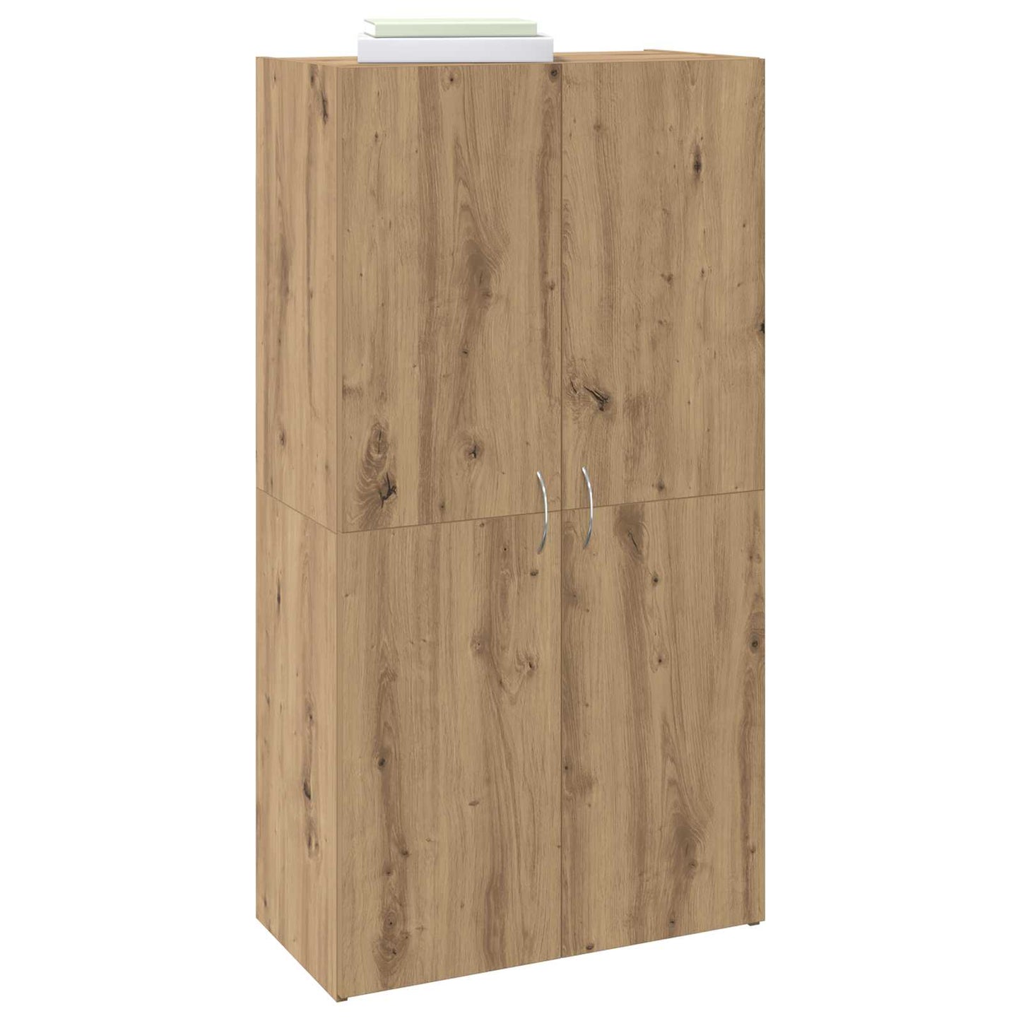 Kantoorkast Artisanaal eiken 60 x 32 x 115 cm Bewerkt hout