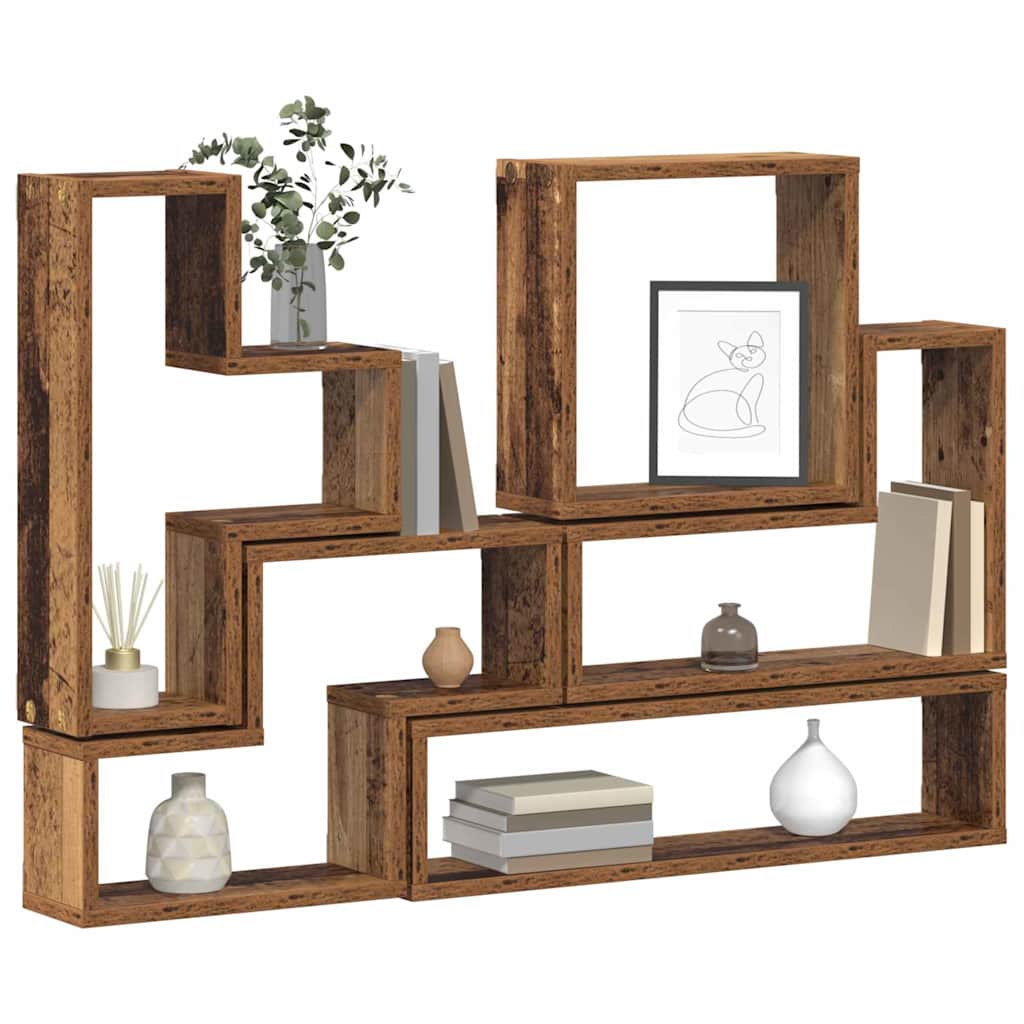 Wandplank Wandgemonteerd met opslag Oudhout 96 x 12 x 64 cm is nu te koop bij PeponiXL, paradijselijk wonen!