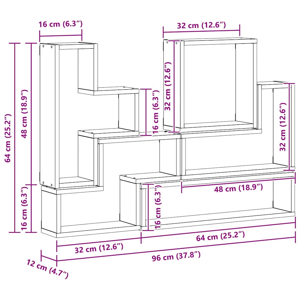 Wandplank Wandgemonteerd met opslag Oudhout 96 x 12 x 64 cm is nu te koop bij PeponiXL, paradijselijk wonen!