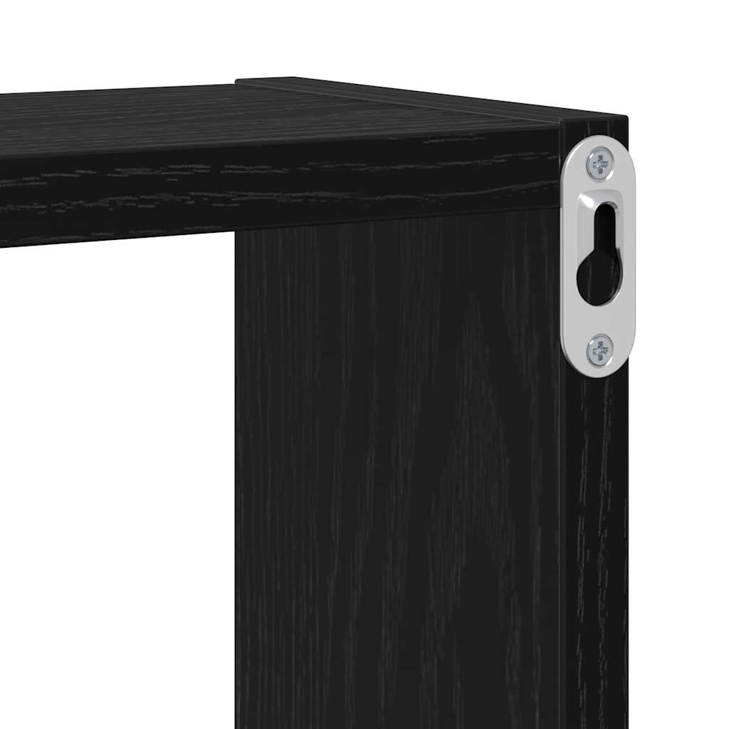 Wandplank Wandgemonteerd met opslag Zwart Eiken 96 x 12 x 64 cm is nu te koop bij PeponiXL, paradijselijk wonen!