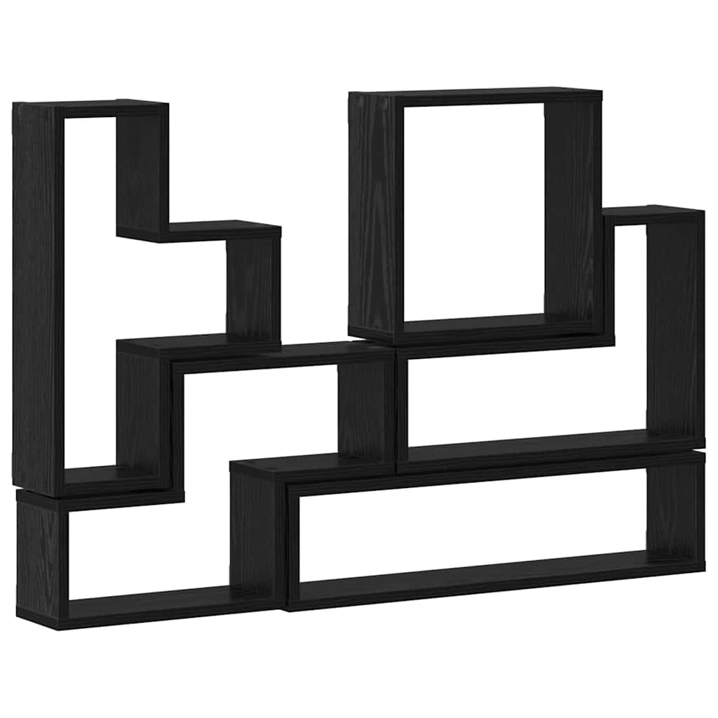 Wandplank Wandgemonteerd met opslag Zwart Eiken 96 x 12 x 64 cm is nu te koop bij PeponiXL, paradijselijk wonen!