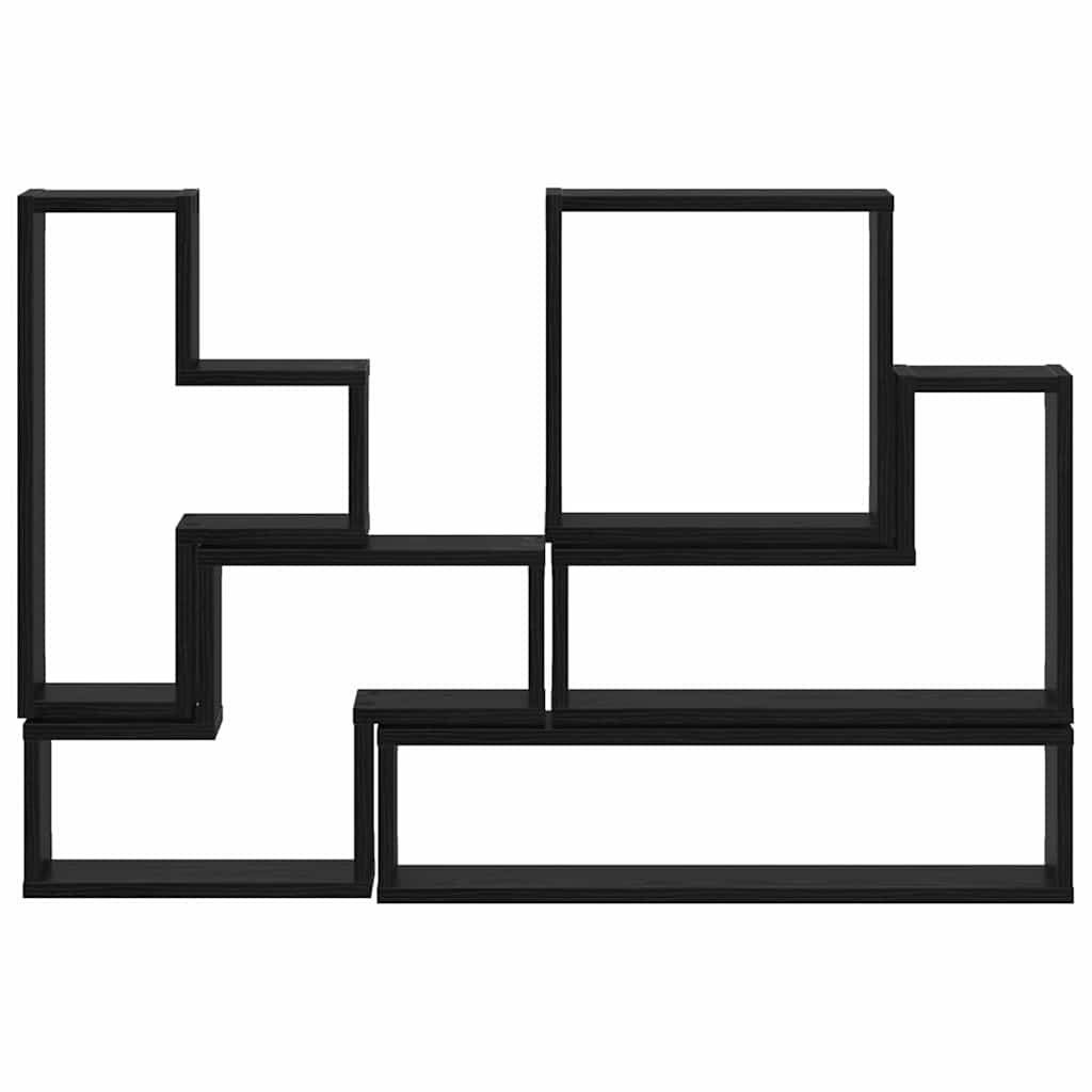 Wandplank Wandgemonteerd met opslag Zwart Eiken 96 x 12 x 64 cm is nu te koop bij PeponiXL, paradijselijk wonen!