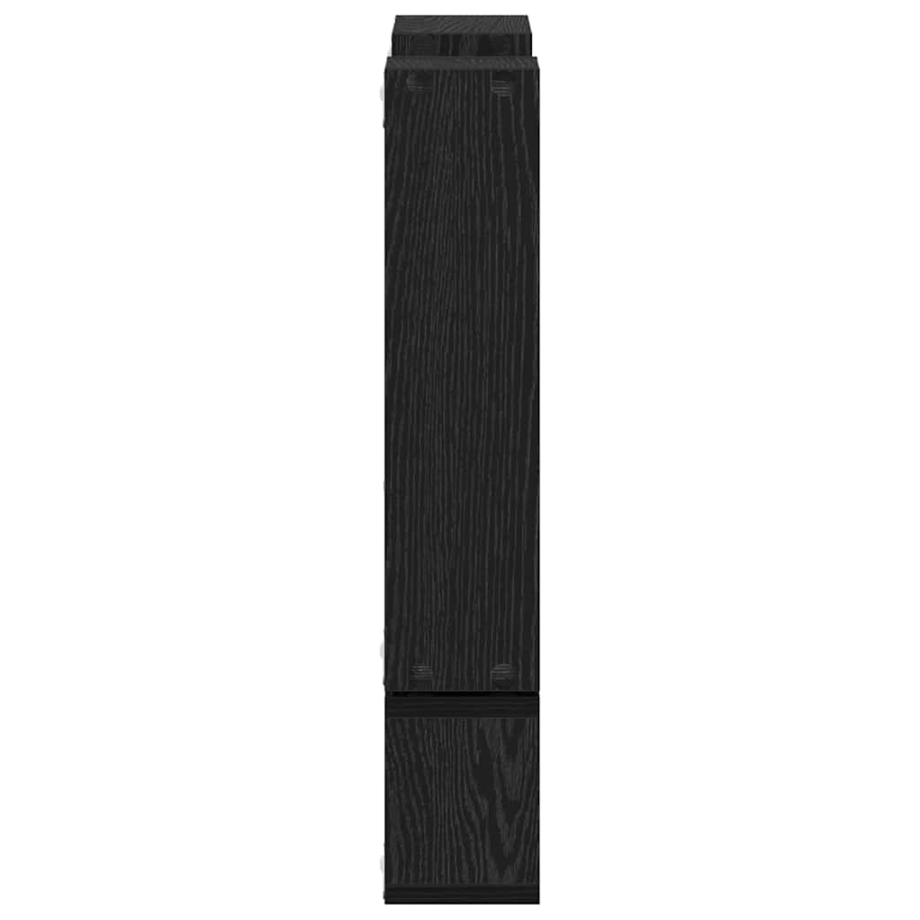 Wandplank Wandgemonteerd met opslag Zwart Eiken 96 x 12 x 64 cm is nu te koop bij PeponiXL, paradijselijk wonen!