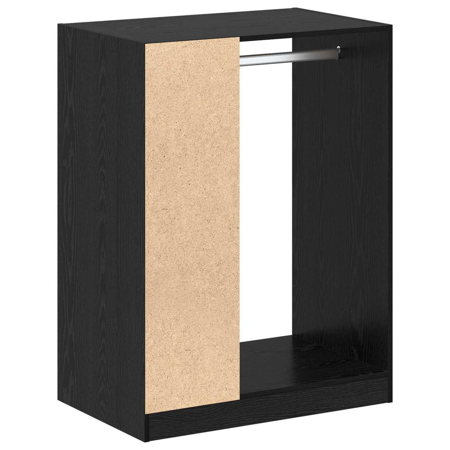 Kledingkast met plank met opslag Zwart Eiken 77 x 48 x 102 cm is nu te koop bij PeponiXL, paradijselijk wonen!