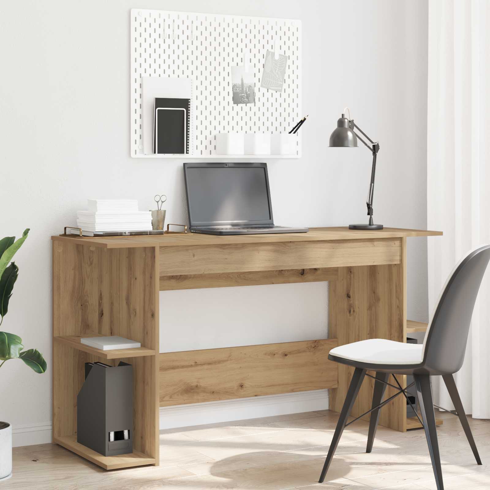 Bureau artisanaal eikenkleurig Bewerkt hout 140 x 50 x 75 cm is nu te koop bij PeponiXL, paradijselijk wonen!
