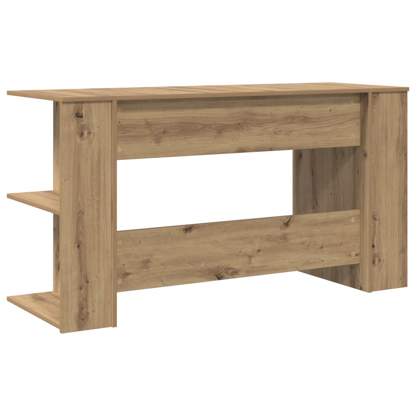 Bureau artisanaal eikenkleurig Bewerkt hout 140 x 50 x 75 cm is nu te koop bij PeponiXL, paradijselijk wonen!