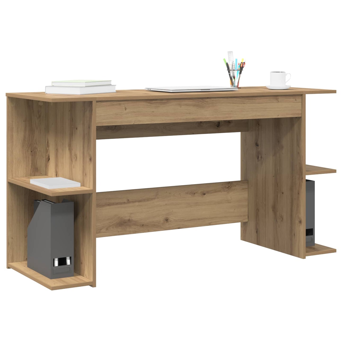 Bureau artisanaal eikenkleurig Bewerkt hout 140 x 50 x 75 cm is nu te koop bij PeponiXL, paradijselijk wonen!
